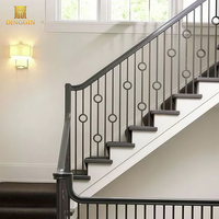 Balustre en fer forgé à double cercle de bonne qualité pour une décoration de style classique