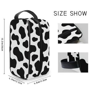 <b>Print</b> on Demand <b>Cow</b> <b>Print</b> Custom Cosmetic Bag Large Capacity Travel Makeup Bag for Women Portable Zipper Toiletry Pouch - Product Image 3
