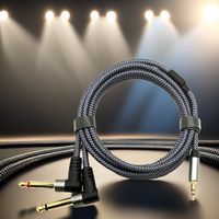 Jack 3.5mm à 6.35mm adaptateur câble Audio stéréo mâle à 90 degrés double 1/4 Mono TS mâle Angle droit Y câble Audio pour iPhone