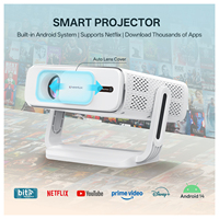 Projecteur CHEERLUX E6 FULL HD 300 lumens Ansi, projecteur intelligent avec mise au point automatique, correction automatique de la distorsion trapézoïdale, home cinéma portable