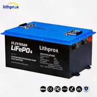 Batterie de traction lithium-ion 51,2 V 105 Ah au phosphate de fer lithium avec BMS intégré pour entrepôt d'usine, certifiée CE UL, OEM ODM