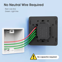 Application vocale de synchronisation Alexa Google bouton poussoir mural pas neutre pas de capacité interrupteur Zigbee intelligent pour allumer/éteindre la lumière