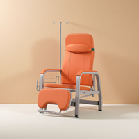 Fauteuil d'infusion réglable, mobilier hospitalier, multifonctionnel, confortable, inclinable pour patient, pour salle de massage et transfusion sanguine