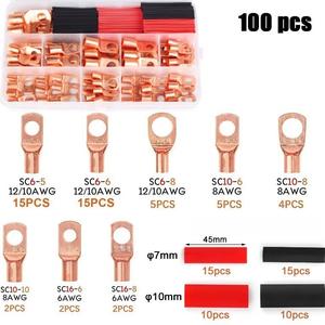 Terminales de Anillo para Ingeniería Química 685 de Latón, Estilo Europeo, Juego de 120 Terminales de Ojo de Pescado en Caja - Product Image 5