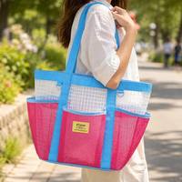Sacs personnalisés avec logo, sac fourre-tout en maille PVC, vente en gros, sac de marché réutilisable écologique en RPET, fabricant, usine, OEM