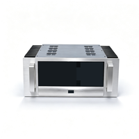 Boîtier audio Hifi personnalisé tout en aluminium, boîtier vide pour amplificateur intégré de classe A avec ailettes de refroidissement extrudées