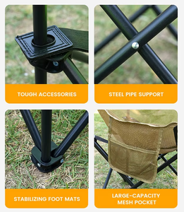 Nouveau pliable robuste Portab évidé Portable pêche en plein air plage chaise pliante Camping vide Net tissu lune chaise - Product Image 3