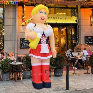 Mejor venta inflable camarera niña muñeca inflable precio promocional publicidad personalizada inflable entrega rápida para restaurante - Product Image 3