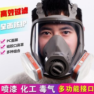 Masque respiratoire intégral Taodun en silicone réutilisable avec filtre pour vapeurs organiques, protection chimique pour la peinture au pistolet et les laboratoires - Product Image 2