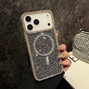 เคสโทรศัพท์แม่เหล็กขอบเพชรเคลือบไฟฟ้าสำหรับ iPhone 17 Pro Max, ช่องตัดที่แม่นยำ, ดีไซน์ดาวระยิบระยับสุดอินเทรนด์สำหรับรุ่น 13/16 - Product Image 5