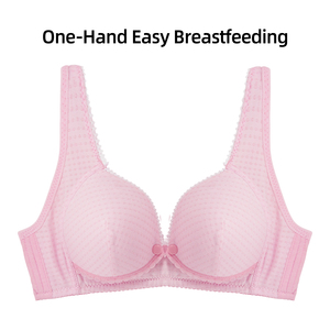 Fornitore OEM di <span class=keywords><strong>Reggiseni</strong></span> per <span class=keywords><strong>Allattamento</strong></span>, Reggiseno Premaman Facile da Indossare con Una Mano, in <span class=keywords><strong>Cotone</strong></span> con Chiusura Frontale per Nuove Mamme - Product Image 3
