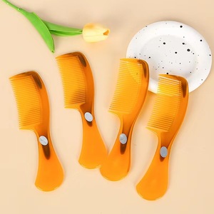 Peigne à cheveux en plastique antistatique épaissi, grande taille, couleur unie, pour usage quotidien - Product Image 1