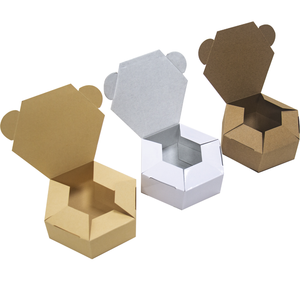 Wholesale customization gift candle boxes hexagon paper box candy hamburger box packaging