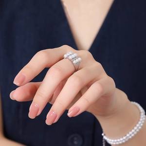 Anillo de Plata S925 para Joyería DIY 10636, con Baño de Oro de 18K, Incrustaciones de Cuentas Huecas y Gruesas de 3-4mm - Product Image 3