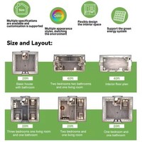 Maison conteneur extensible 20 pieds 40 pieds, unité préfabriquée OEM personnalisée pour bureau, campement, logement et location