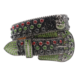 Cinturón Punk Rock <span class=keywords><strong>para</strong></span> <span class=keywords><strong>Hombre</strong></span> y Mujer, Cinturón de <span class=keywords><strong>Vaqueros</strong></span> <span class=keywords><strong>con</strong></span> Pedrería, Cinturón Y2K, Diseño de Remaches Brillantes, Cuero <span class=keywords><strong>con</strong></span> <span class=keywords><strong>Diamantes</strong></span> Artificiales - Product Image 1