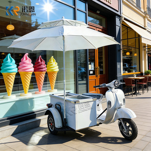 Carrito de helados, carrito comercial con congelador de alimentos para ventas ambulantes en la calle, postres congelados - Product Image 2