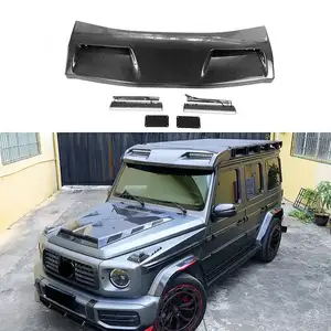 G-Klasse W463A W464 Frontspoiler Dry Carbon für G63 G350 G500 G550 4x4 2019-2023y mit LED-Leuchten Autozubehör Body Kit