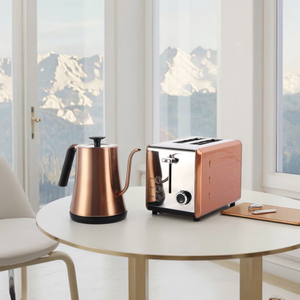 Ensemble de petit-déjeuner OUSHENG, <span class=keywords><strong>grille</strong></span>-<span class=keywords><strong>pain</strong></span> électrique en acier inoxydable à 2 tranches, minuterie mécanique, triple fonction, classe énergétique efficace, classe Goose - Product Image 4