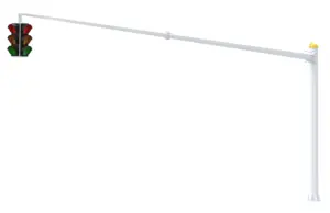 Высокое качество стальной сигнал светофора Полюс 6,5-7,5 м высота для светового сигнала