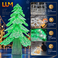 Superbe design de feuille à pixels adressables pleine couleur avec contrôle DMX512 pour éclairage de sapin de Noël à LED