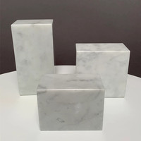 Décoration de mariage marbre acrylique rectangle présentoir piédestal ensemble de support de piédestal élégant supports de piédestal pour réception de mariage