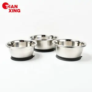 Tianxing mangkuk makan hewan peliharaan, desain baru Non Slip 20-24cm baja tahan karat mangkuk anjing berdiri tidak licin mangkuk makan hewan peliharaan