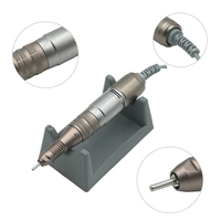 Ponceuse à ongles électrique professionnelle portable OEM AH200 en métal, jusqu'à 35 000 tr/min, forme stylo, avec embouts de retrait