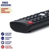Télécommande multifonction intelligente BT vocale personnalisée IR pour Android TV Box, 45 boutons, couleur noire, code fixe, pile AAA, portée 10m
