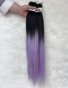 Hot Bán 26Inch Yaki Thẳng Bện Tóc Pre-Kéo Dài Nhiệt Độ Thấp Tổng Hợp Sợi Móng Tay Pre-Ngoại Quan Loại - Product Image 5