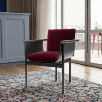 Chaise de restaurant en cuir PU souple au design moderne orange, pour l'extérieur, l'hôtel, le salon, la villa, l'école, l'hôpital, l'appartement