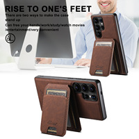 Étui de téléphone magnétique en cuir avec fente pour cartes, vente chaude, pour Samsung Galaxy S24 S23 22 Ultra, étui de téléphone en cuir artificiel