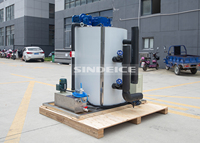 SINDEICE Commercial 5 tonnes 5000 KG Machine à glace en flocons 150KG stockage 220V refroidissement par Air usine alimentation directe pompe moteur PLC roulement