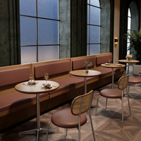 HUALIN Ensemble de table et de chaises de salle à manger en bois massif de style moderne pour restaurant, hôtel, café, canapé, siège de carte