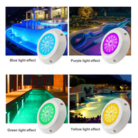 RGB lampu kolam renang, kendali jarak jauh IP68 18W 24W 36W dapat diredupkan bersertifikat CE LED bawah air tahan air