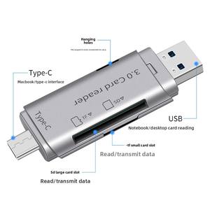 Nieuwe Multifunctionele 2-in-1usb 3.0 Type-C Kaartlezer Met Dubbele Koppen Voor Sd/Tf Kaarten Computer & Telefoon Universele Kaartlezer - Product Image 3