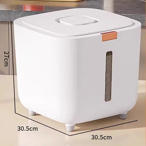 Récipient de stockage des aliments Seau à riz scellé étanche à l'humidité domestique Bacs de stockage en plastique de grande capacité - Product Image 5