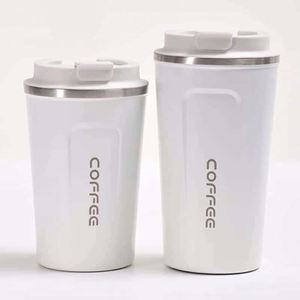 Simple 304 Stainless Steel <b>Coffee</b> Mug Portable Car Thermos Business Office Gift Dual-Drink Mug - Product Image 4