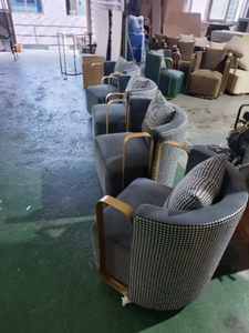 Sillón de Lujo para Hotel, Sillón Moderno con Estructura Metálica para el Vestíbulo del Hotel - Product Image 6