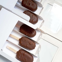 Boîte pliable en papier pour gâteaux, truffes, fromages, chocolats, sucettes glacées, emballage blanc, boîte avec séparateurs 1/4 et fenêtre transparente