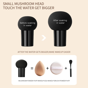 Crème BB en poudre pressée aux champignons, fond de teint coussin éclaircissant nude, imperméable, hydratant, certifié CE, 20g - Product Image 5