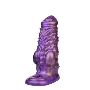 YOCY <b>Dildo</b> Condom Hollow Collar Sperm-locking Contraceptive Condom Male Masturbation Silicone Soft Cup - Product Image 1