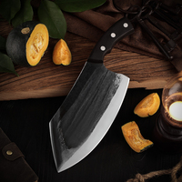 Prix raisonnable dernier style couteaux de chef à la main en acier à haute teneur en carbone Chef cuisine couperet couteau de boucher