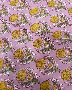 Ethically Printed Handmade Lightweight Hand Block Print Fabric for Clothing Quilt Scarf Dress Curtain & Cover Materials - Product Image 3
