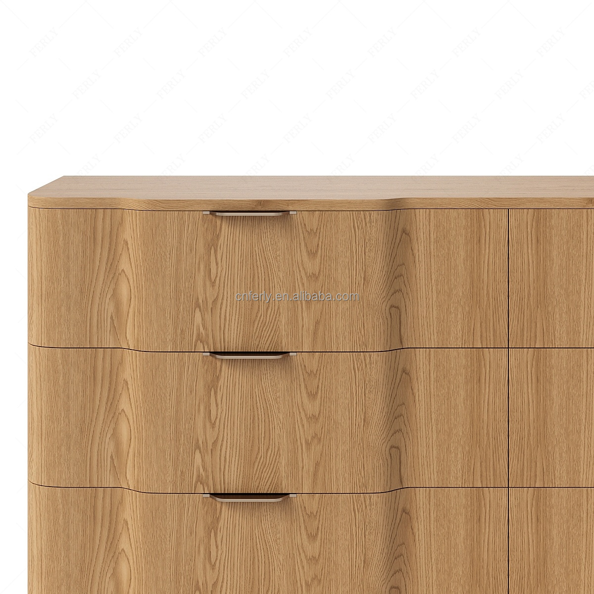 Modern 6-Drawer Wooden Dresser – Stylish Bedroom Chest of Drawers & Spacious Storage Cabinet for Contemporary Home Furniture - View 3