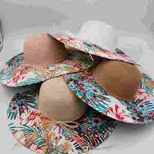 Women Paper Floppy Beach <b>Straw</b> <b>Hat</b> With Print Logo Bowknot Summer Sun <b>Hat</b> Foldable 2024 <b>Straw</b> <b>Hat</b> - Product Image 3