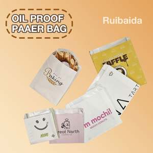 Disposable Food-Safe Paper Greaseproof Pastry <b>Bag</b> Waxed <b>Bags</b> for Fried Chicken <b>Cookie</b> Popcorn Packaging Custom Logo for Seeds - Product Image 5