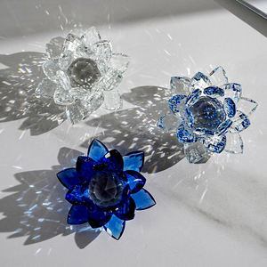 Bijoux en cristal de lotus exquis, vente chaude personnalisée, décoration d'intérieur, grande fleur de lotus en cristal, artisanat de bijoux, cadeaux - Product Image 5