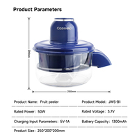 EN STOCK Éplucheur Électrique Portable Sans Fil Automatique pour Fruits et Légumes, Machine à Éplucher les Pommes de Terre, l'Ail et les Raisins