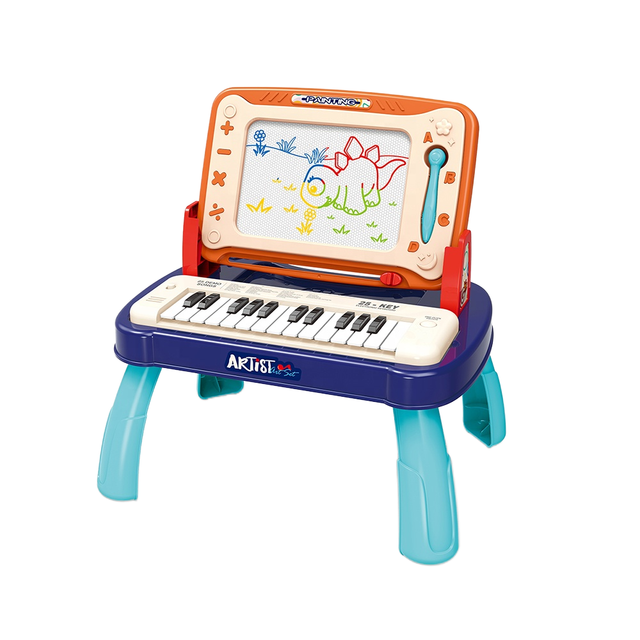 Belinda Hot Sale 2 in 1 Electronic Keyboard Piano Drawing Board Table Educational Learning Drawing Toy Kids Drawing Board